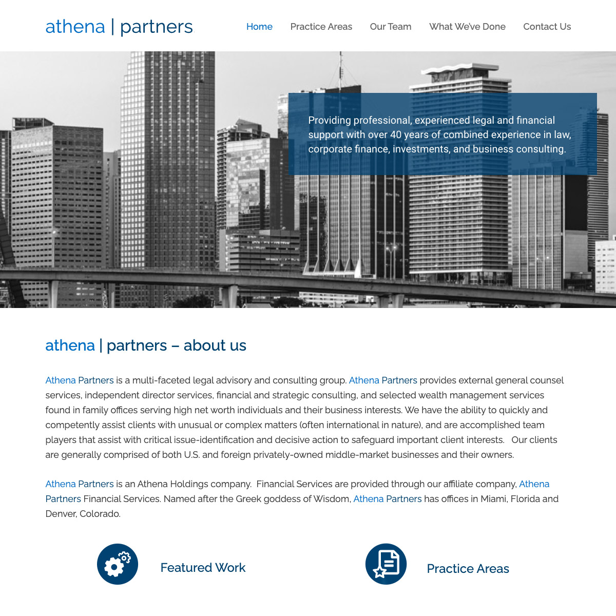 Web Design - Athena Partners