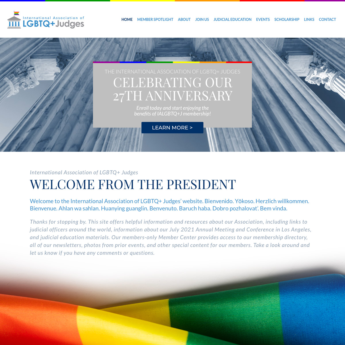 Web Design - International Association of LGBTQ+ Judges