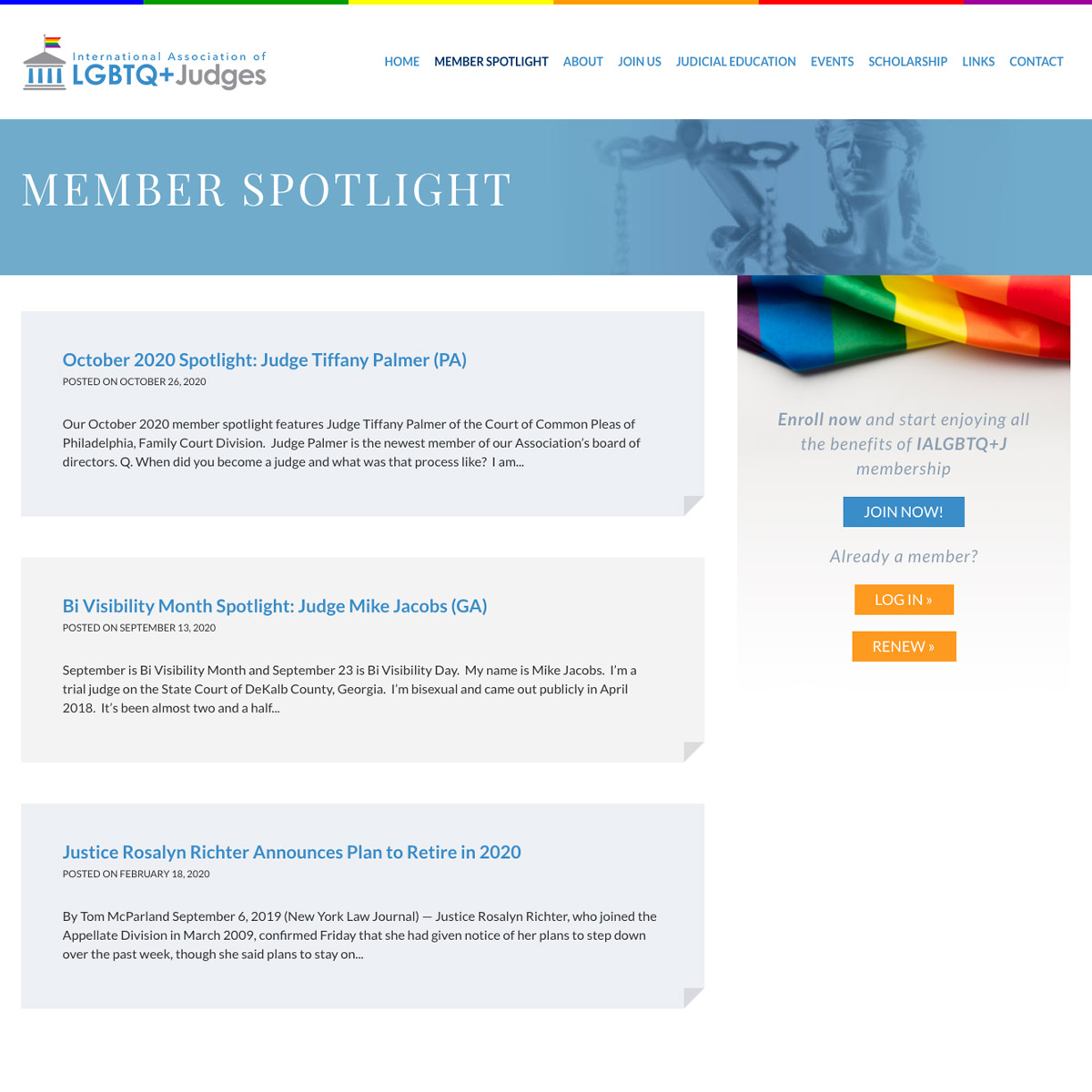 Web Design - International Association of LGBTQ+ Judges