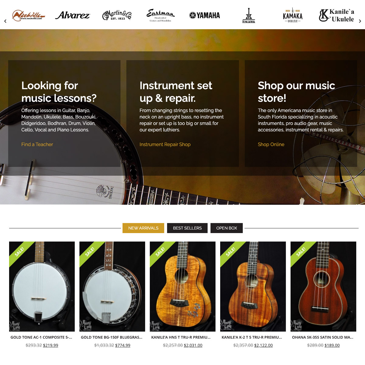 Web Design - Penny Lane Music Emporium